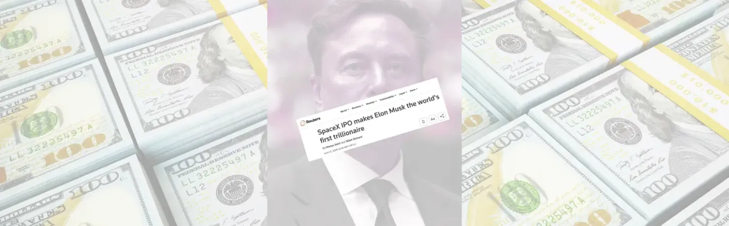 Elon Musk becomes the world's first trillionaire. His fortune was extracted, and the system that produced it is the same one emptying the rest of our pockets.