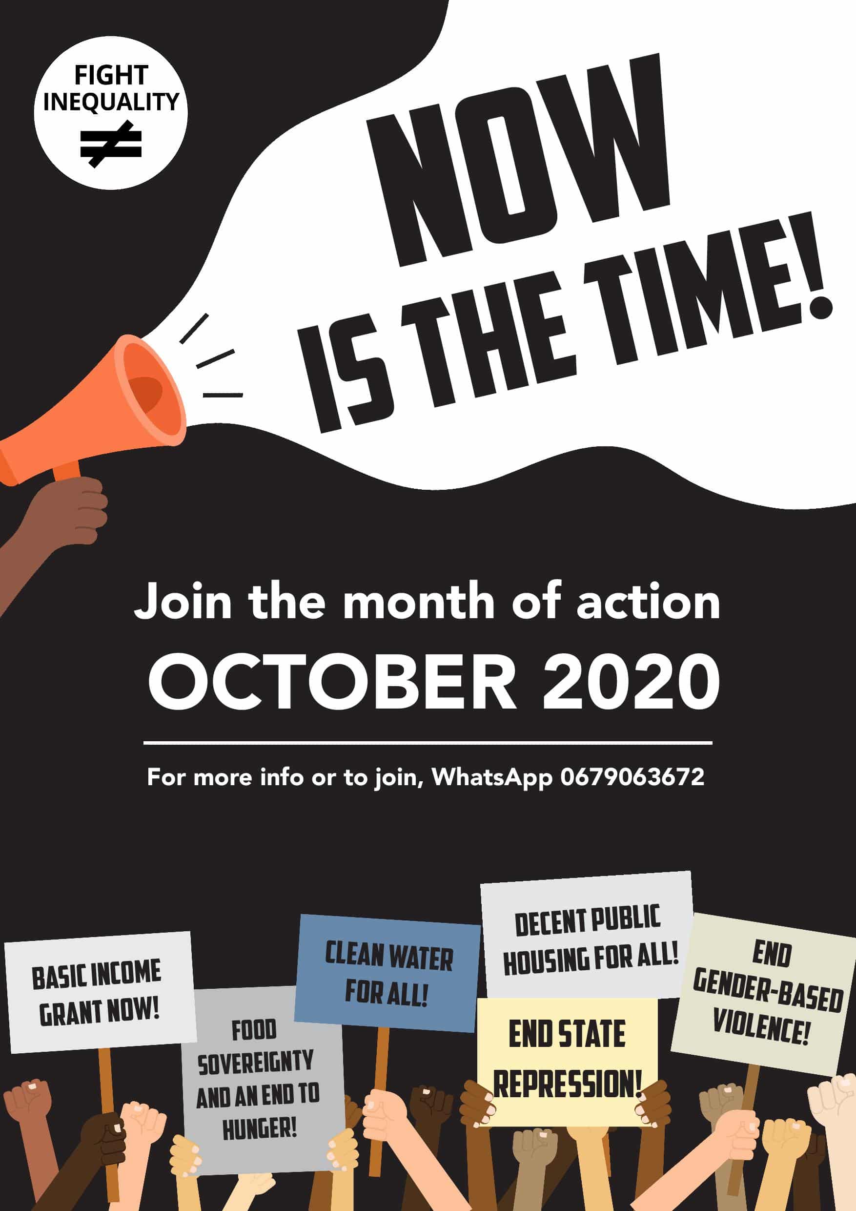 The Fight Inequality Alliance SA Marks October as a Month of Action